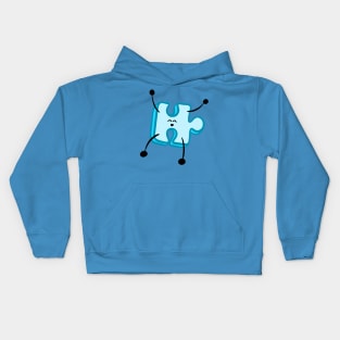 Lil Blue II Jigsaw Puzzle Jumping Character Kids Hoodie